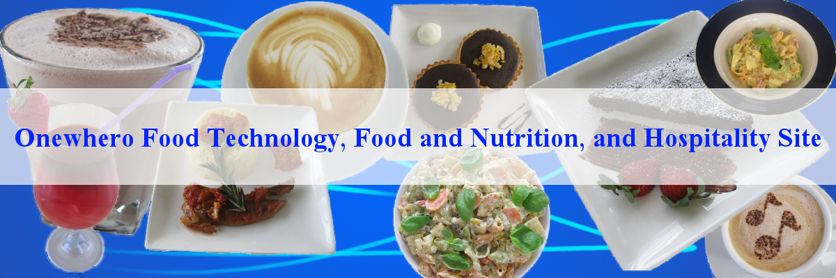 Onewhero Food Technologies, Food and Nutrition , and Hospitality Site Header